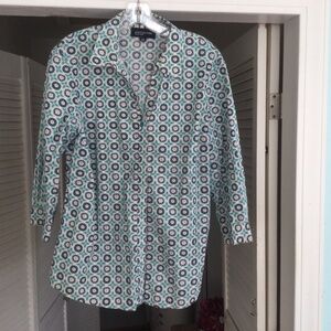 Jones New York Cotton Blouse Top Shirt  12